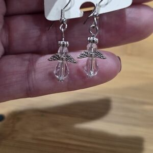 Elegant Silver Angel Earrings